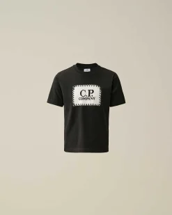 Kids C.P. Company Vêtements 2-3 Ans^U16 Cotton Jersey 30/1 Label Style Logo T-Shirt