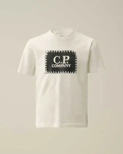 Kids C.P. Company Vêtements 10-14 Ans^U16 Cotton Jersey 30/1 Label Style Logo T-Shirt