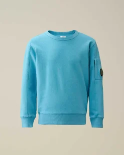 Kids C.P. Company Vêtements 10-14 Ans^U16 Diagonal Fleece Lens Sweatshirt