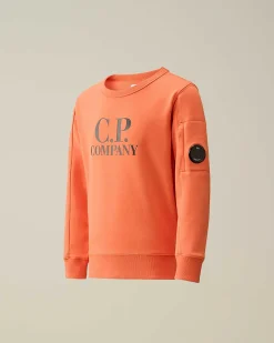 Kids C.P. Company Vêtements 10-14 Ans^U16 Diagonal Fleece Logo Sweatshirt