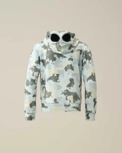 Kids C.P. Company Vêtements 4-8 Ans^U16 Diagonal Fleece Printed Goggle Hoodie