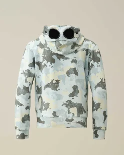 Kids C.P. Company Vêtements 10-14 Ans^U16 Diagonal Fleece Printed Goggle Hoodie