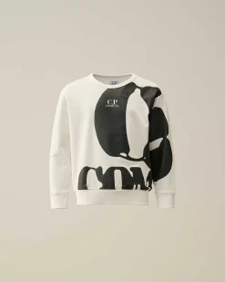 Kids C.P. Company Vêtements 4-8 Ans^U16 Light Fleece Logo Sweatshirt