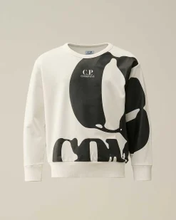 Kids C.P. Company Vêtements 10-14 Ans^U16 Light Fleece Logo Sweatshirt