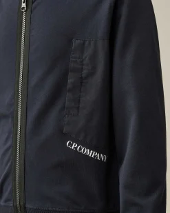 Kids C.P. Company Vêtements 10-14 Ans^U16 Light Fleece Mixed Zipped Hoodie
