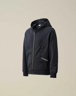 Kids C.P. Company Vêtements 4-8 Ans^U16 Light Fleece Mixed Zipped Hoodie