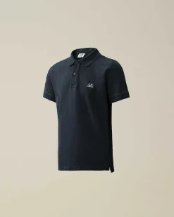 Kids C.P. Company Vêtements 4-8 Ans^U16 Stretch Piquet Logo Polo Shirt