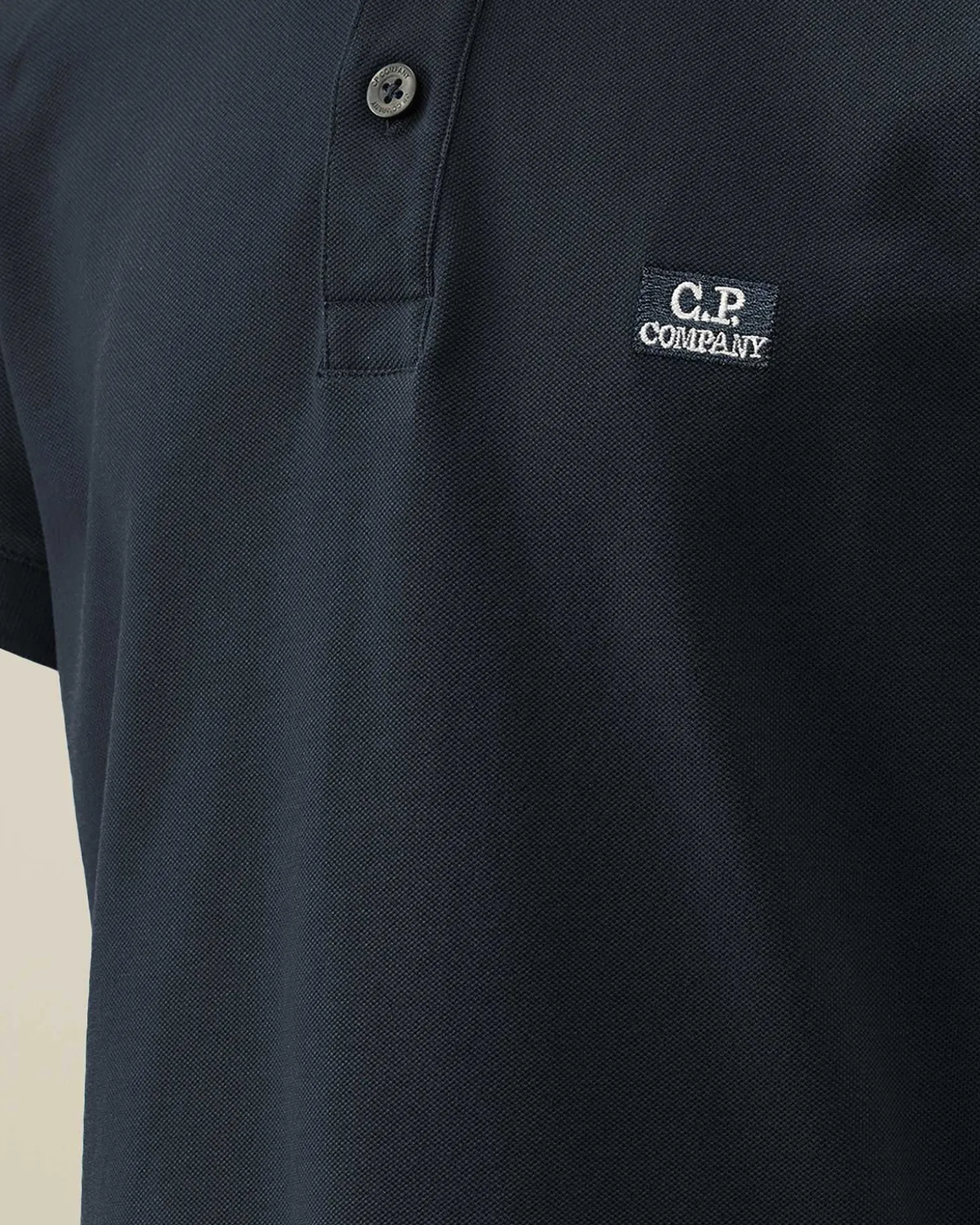 Kids C.P. Company Vêtements 10-14 Ans^U16 Stretch Piquet Logo Striped Collar Polo Shirt